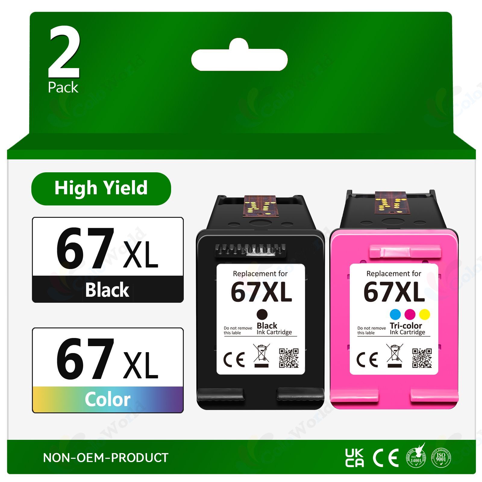 For HP 67XL Black Color XXL Ink for HP Deskjet 2752 2752e 2755e Envy 6455 6455e