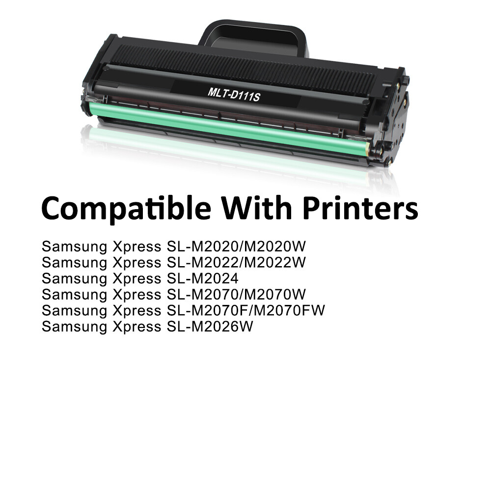 2PK Toner Cartridges For Samsung MLT-D111S Xpress M 2070W M2022W M2020W MLTD111S