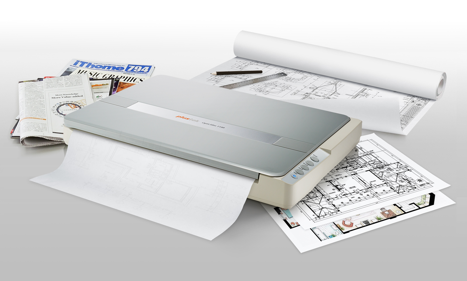 Plustek A3 Scanner OS1180 Large for 11.69 x 17 Flatbed Mac and PC SEE VIDEO