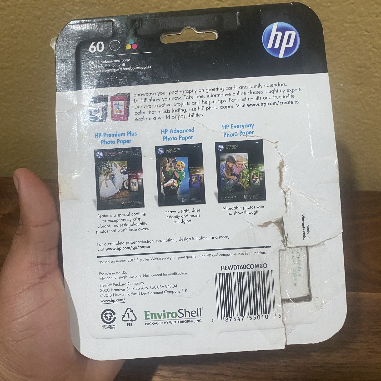 GENUINE NEW HP 60 (CC640WN/CC643WN) Black Color Ink Cartridge 2-Pack