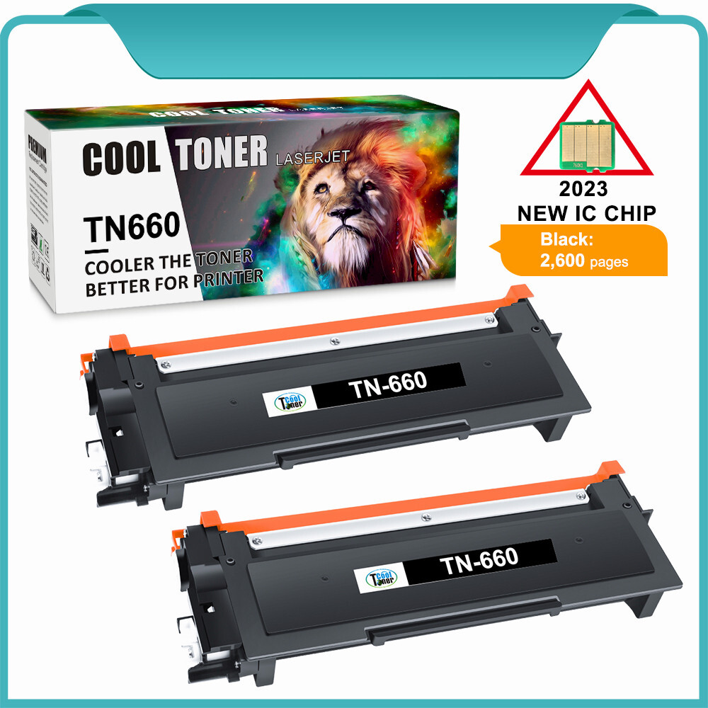 2PK TN-660 TN660 Toner Cartridge for Brother MFC-L2700DW HL-L2320D DCP-L2540DW