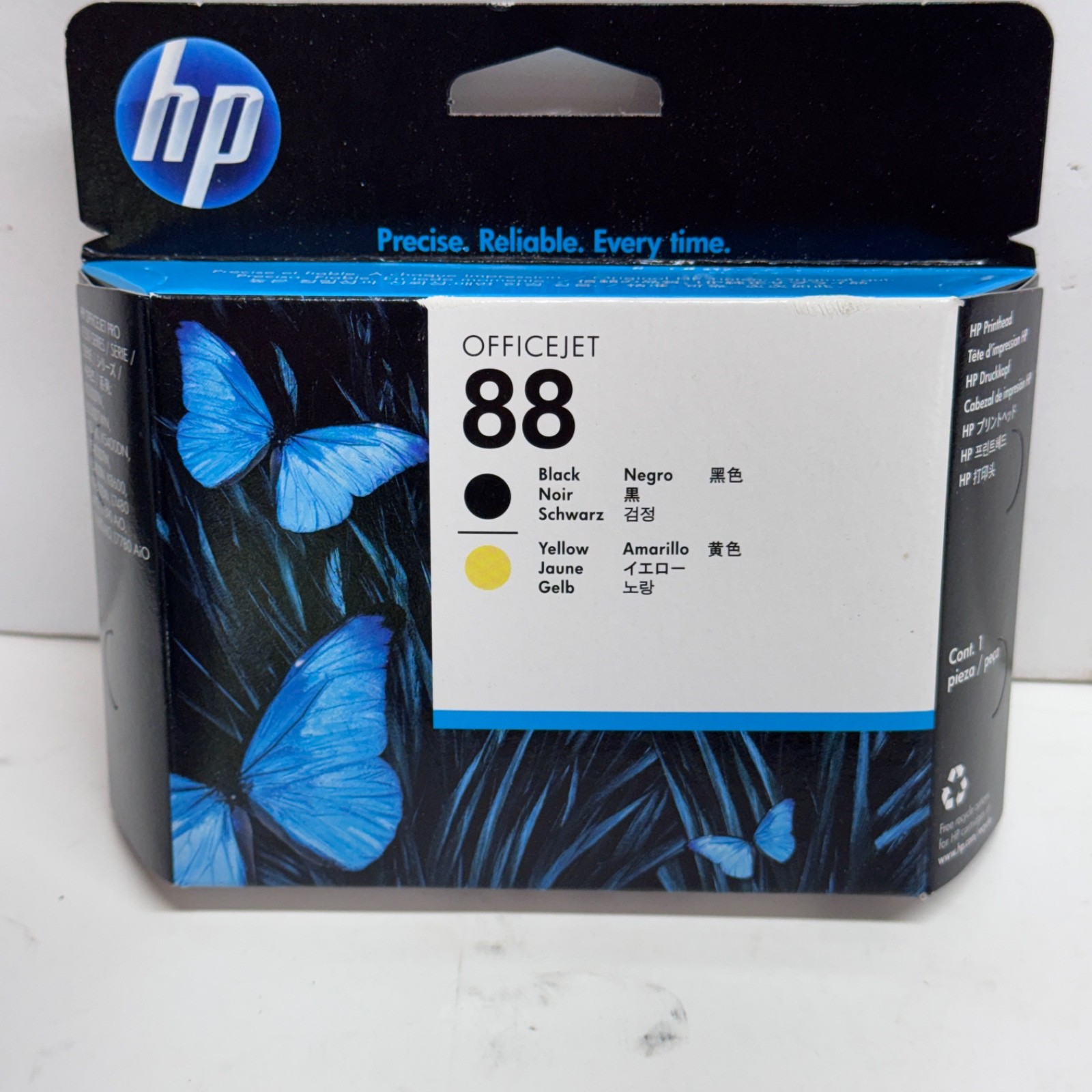 New Sealed Box Genuine OEM HP 88 Black / Yellow Printhead C9381A Exp 5/2012