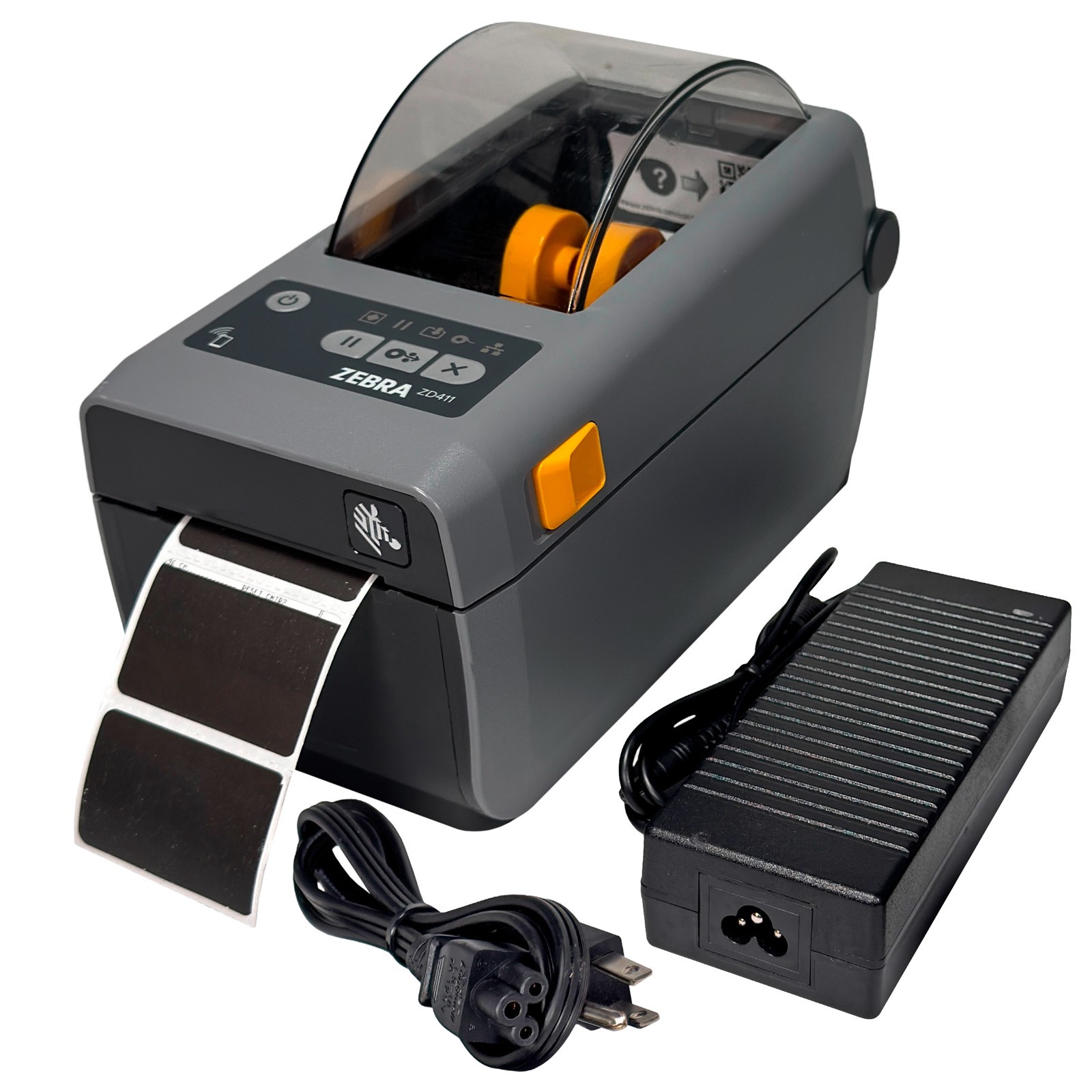 TESTED Zebra ZD411 Direct Thermal Barcode Label Printer USB Host LAN Bluetooth