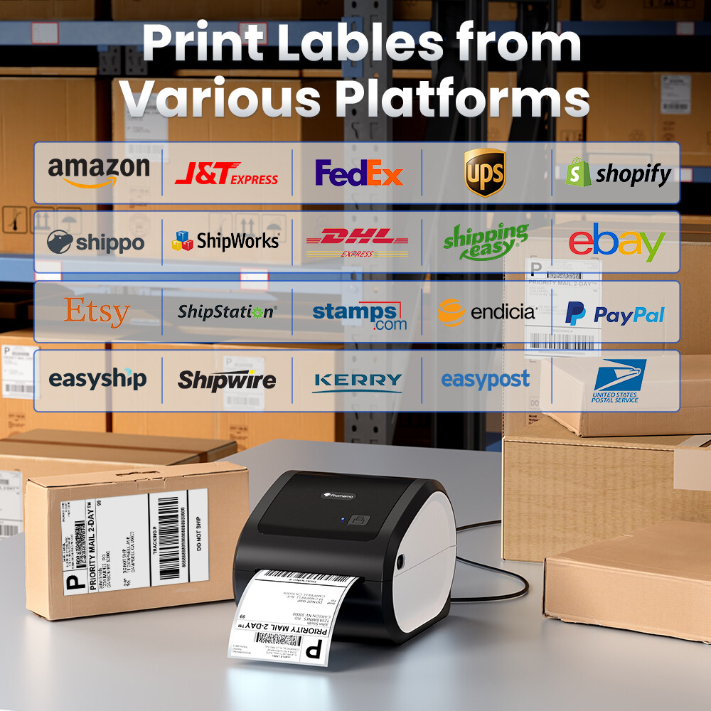 Phomemo 4×6 Shipping Label Printer Thermal Bluetooth Label Printer for USPS
