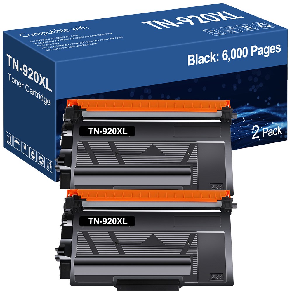 2PK TN920XL Toner Cartridges for Brother TN920 MFC-EX915DW HL-L5210DW HL-L6210DW