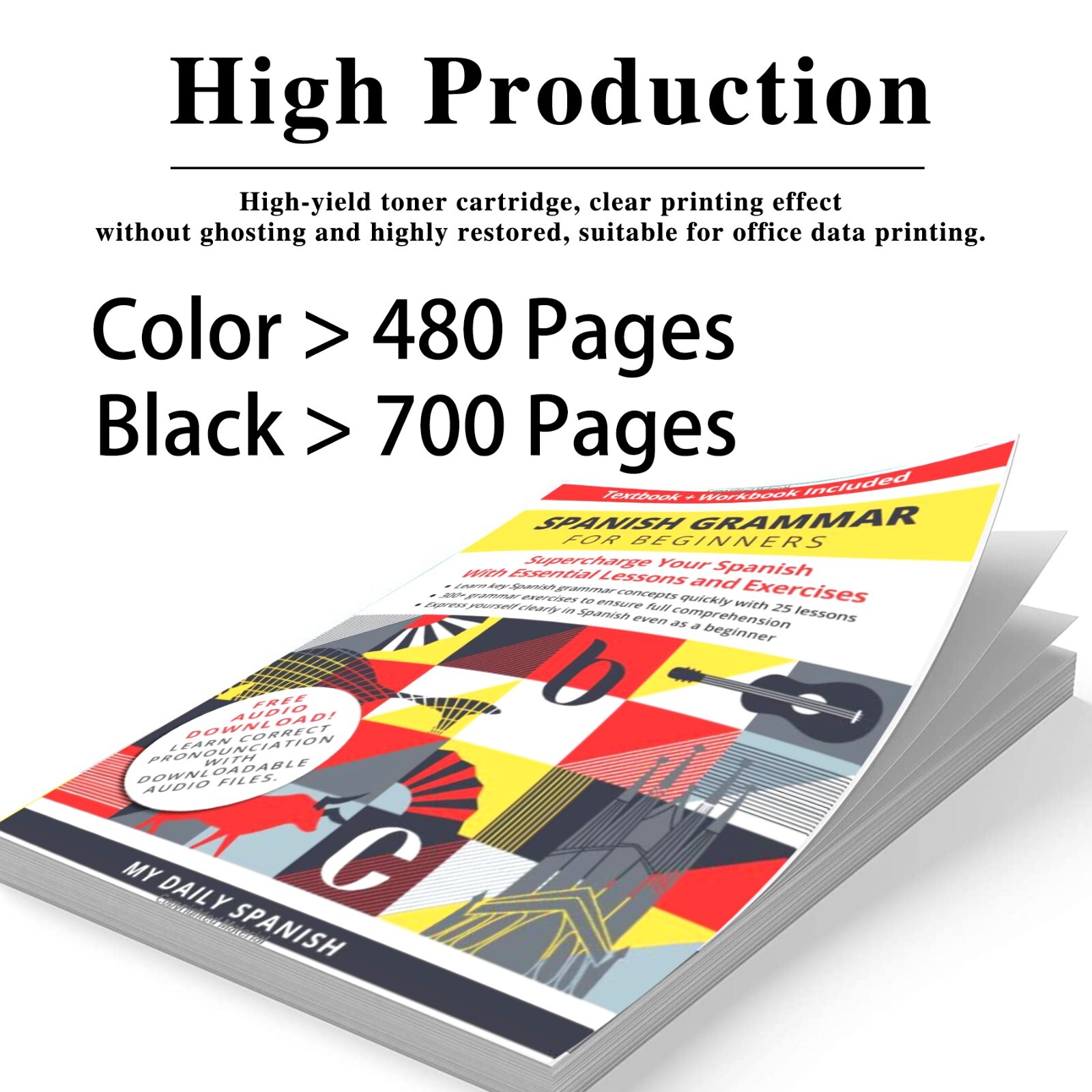 2 Pack 63XL Replacement for HP 63 XL Ink Cartridge Black/Tri-Color Deskjet 2130