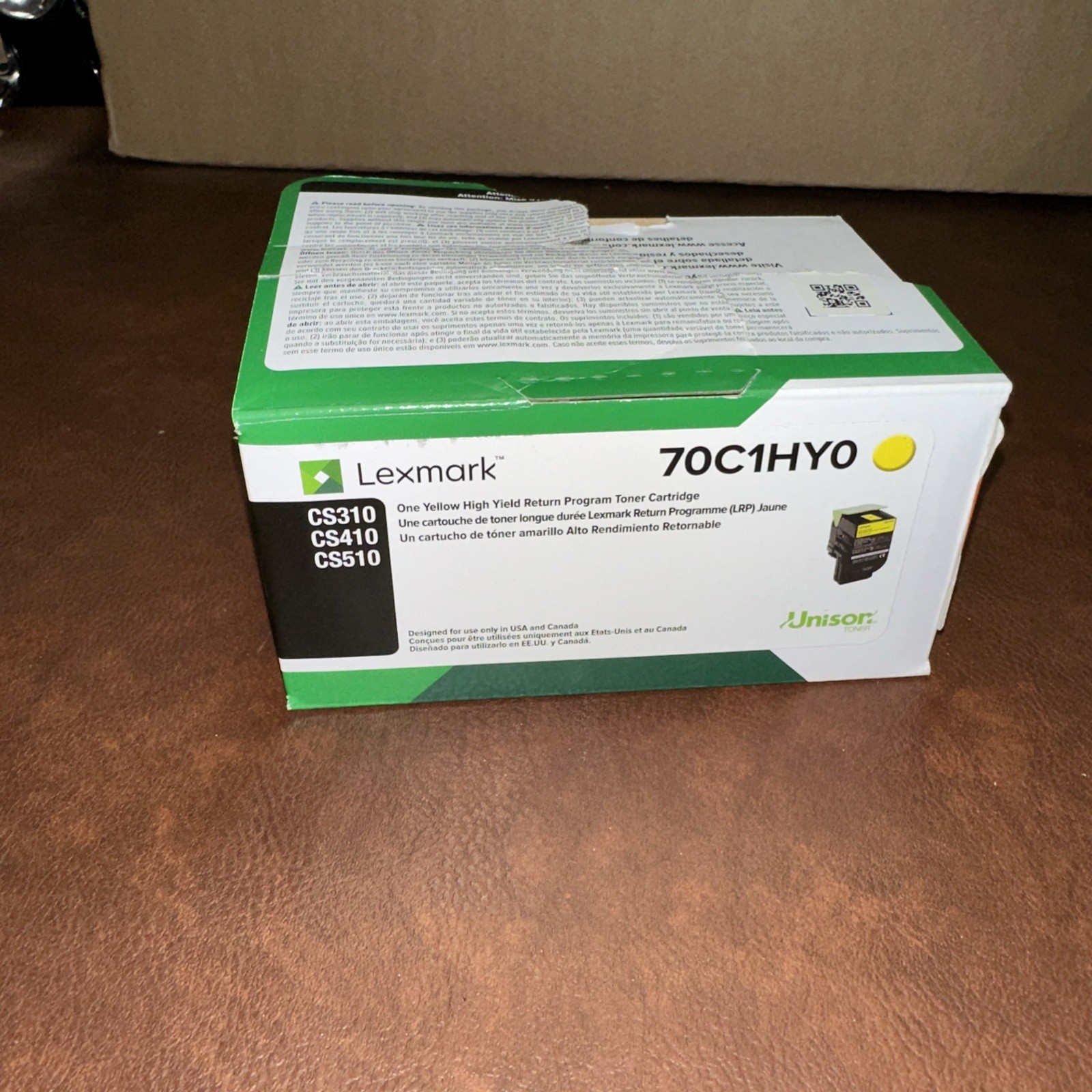 New Genuine Lexmark 70C1HY0 Yellow High Yield Toner Cartridge 701HY *Sealed Item