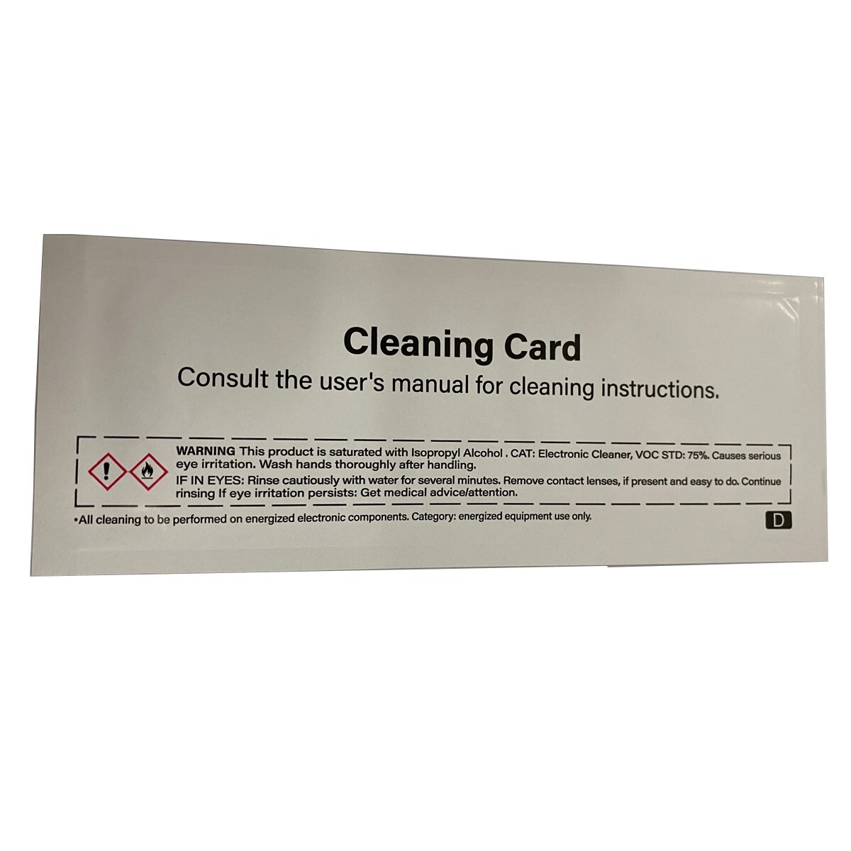 20pcs 105999-311 Cleaning Card For Zebra ZC100 ZC300 Series,54x172mm