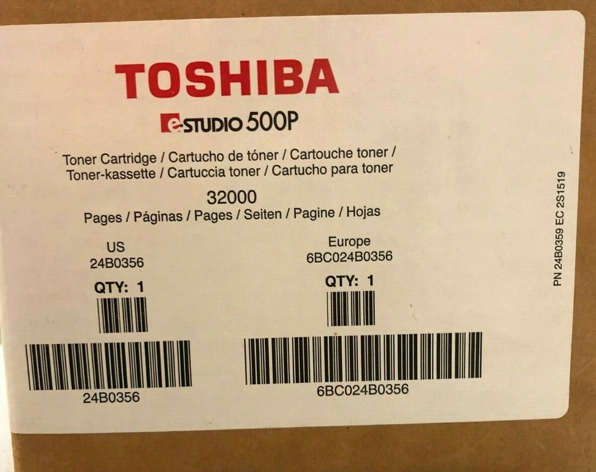 Genuine Toshiba 24B0356 For use in estudio 500p 32k yield toner