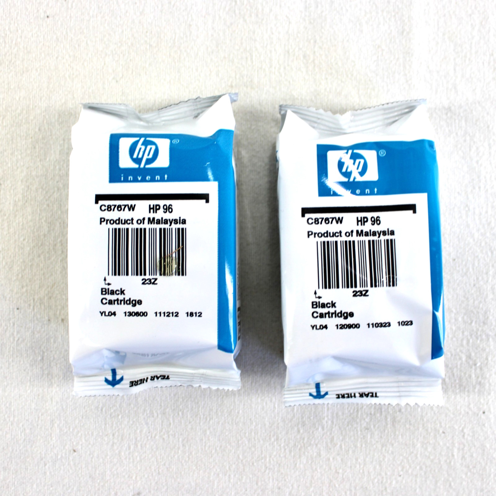 Genuine HP 96 Black Ink Cartridge 2 Pack Sealed in Foil EXPIRED C8767W
