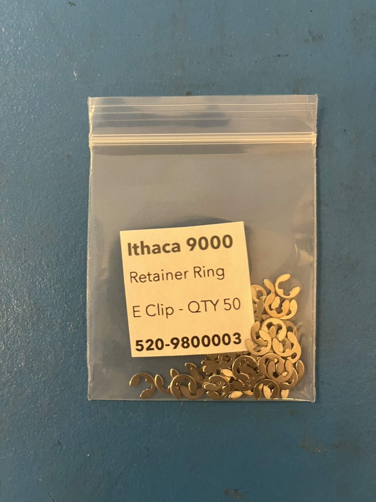 520-9800003 NEW Ithaca 9000 Retaining Clip, E Ring – bag of 50