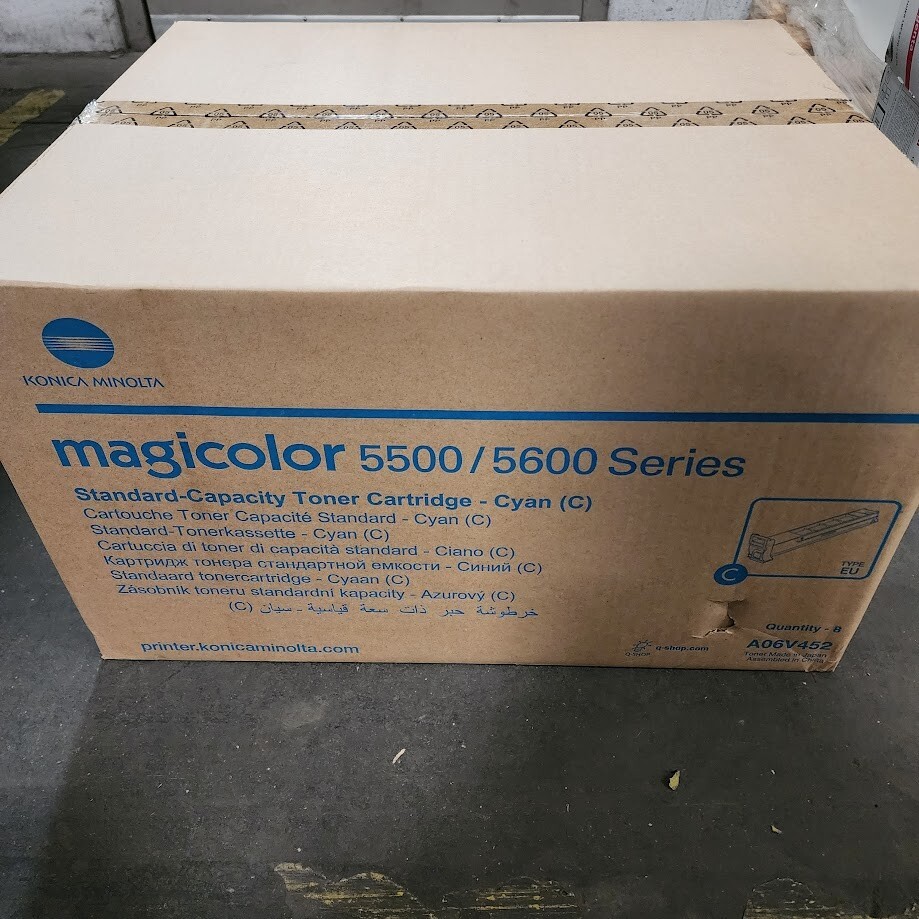 Genuine Konica Minolta A06V452 Cyan Toner Cartridge (6,000 pages)