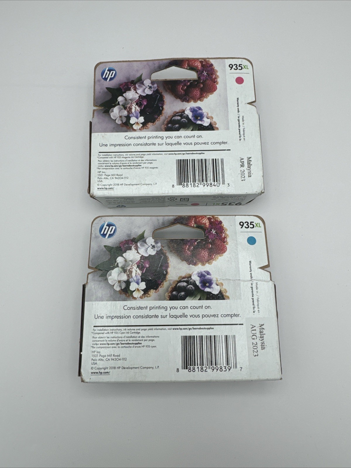 HP 935XL Ink Cartridges Set /Cyan/Magenta EXP 04/2023+ BRAND NEW
