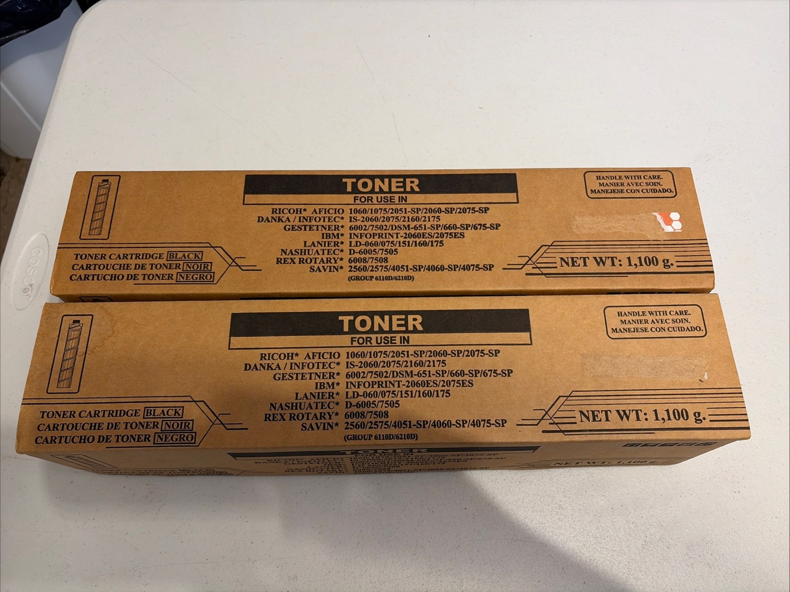 Ricoh 841332 type 6110D 6075 Black Toner Cartridge Lot of 2