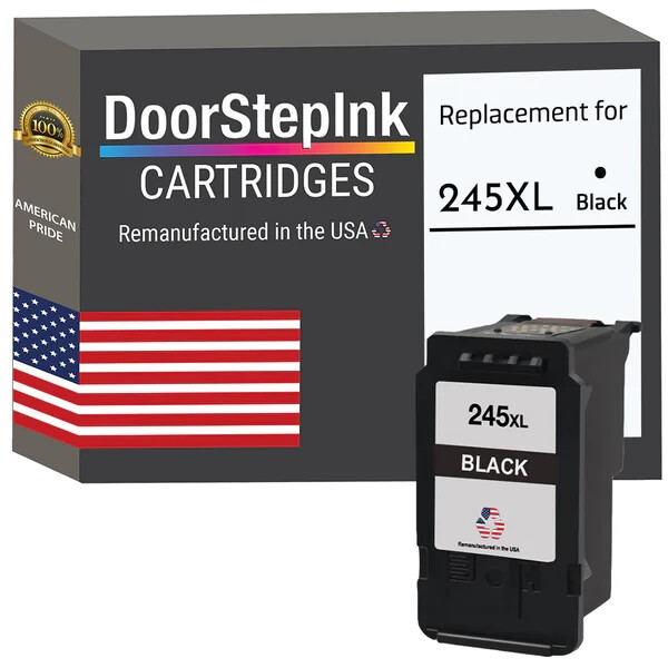 DoorStepInk Compatible Ink Cartridges for Canon PG-245XL Black-USA