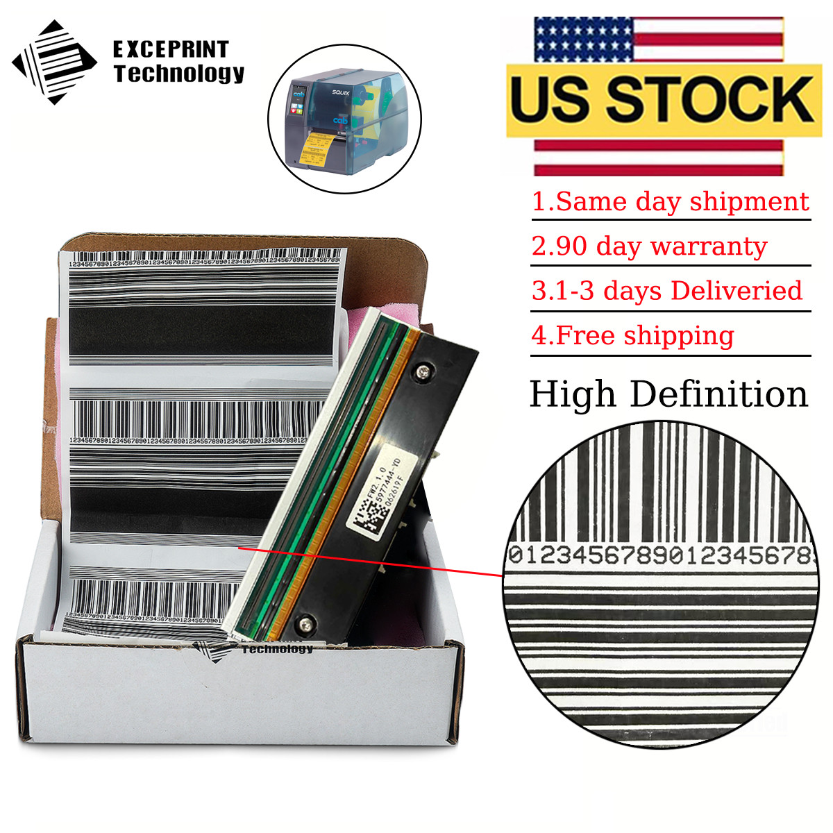 ✅ 305dpi Printhead for CAB Squix 4 Thermal Label Printer 5977444.001 USA STOCK ✅
