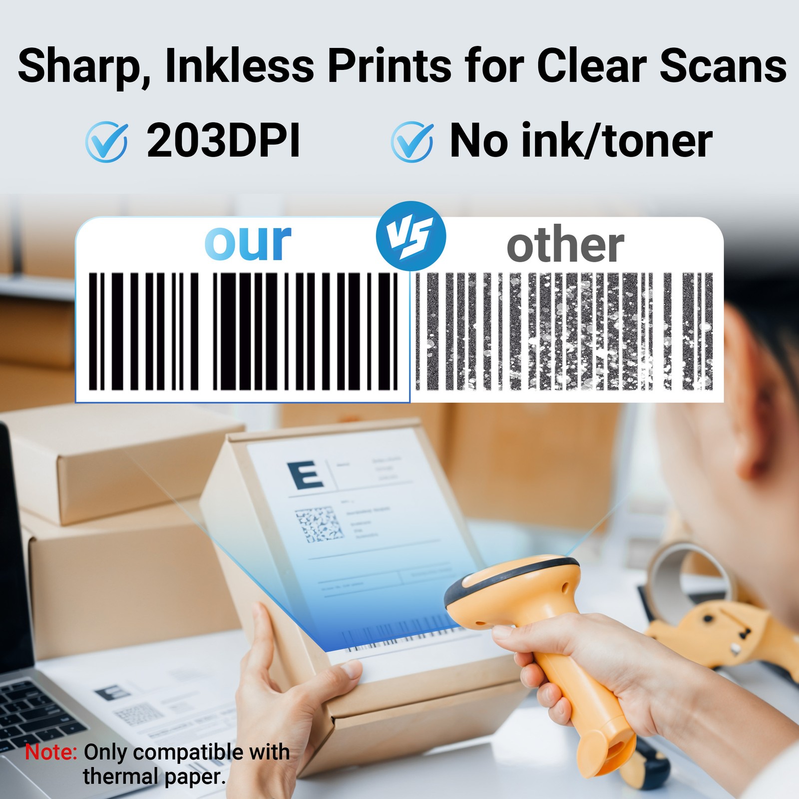 Phomemo 4×6 Bluetooth Thermal Printer Shipping Printer +30 Free Shipping Labels