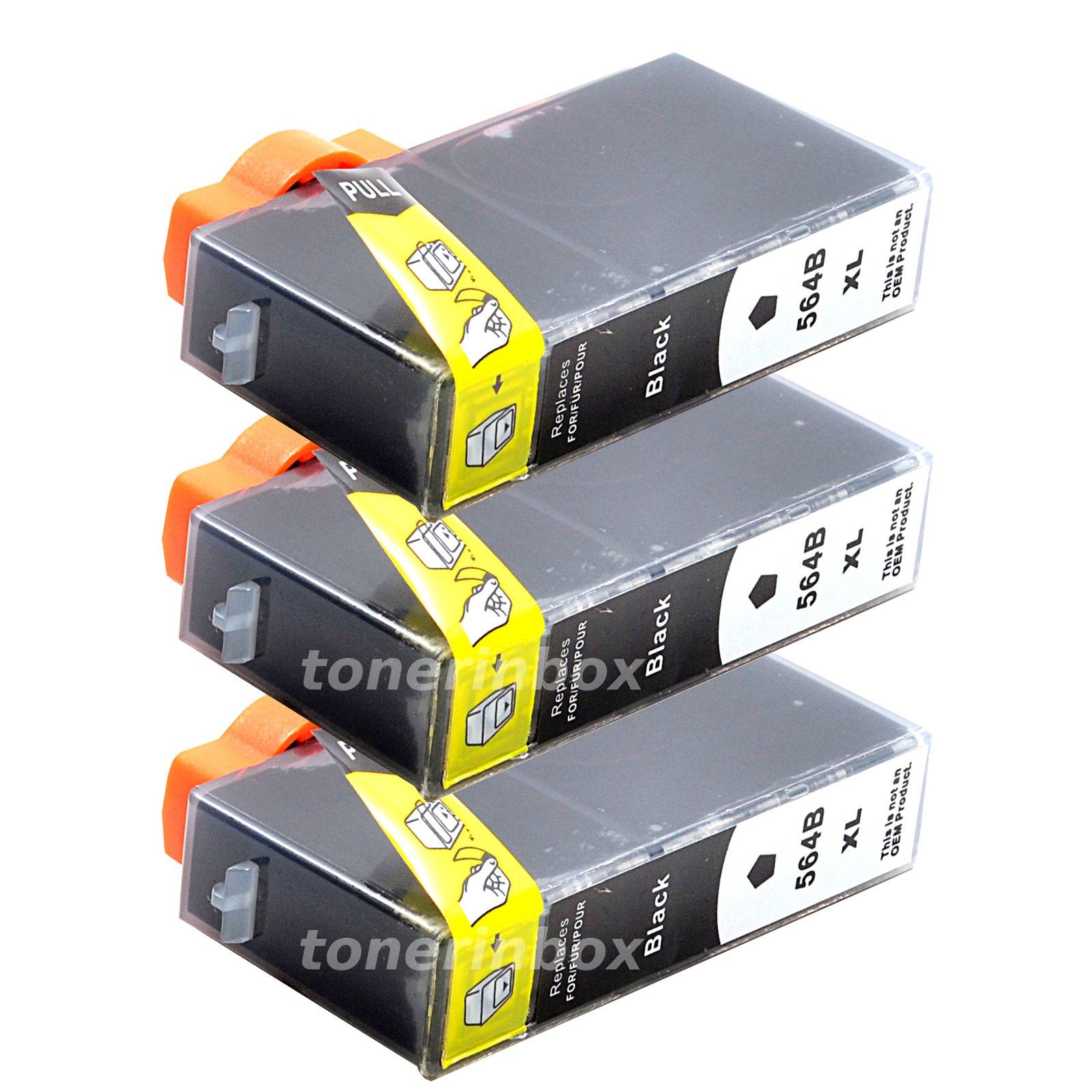 3Pk Generic Ink Cartridge For HP 564XL Black PhotoSmart 7510 7520 5510 5520 6510