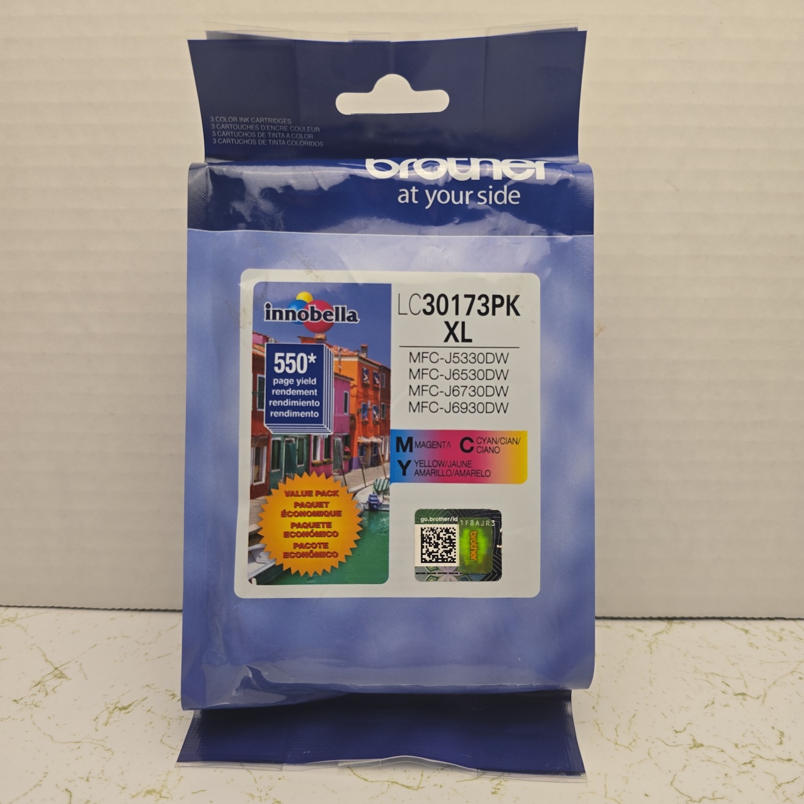 Brother LC30173PK XL Super High-Yield Ink Cartridge Cyan, Magenta, Yellow Seald.