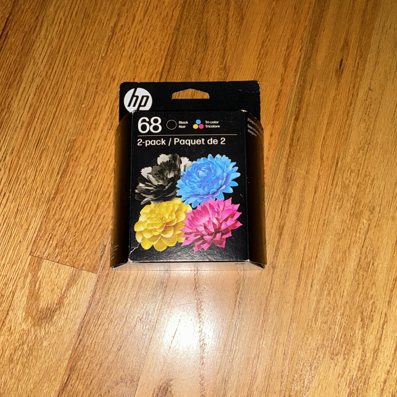 HP 68 2-Pack Black/Tri-color Original Ink Cartridge Combo, 6L6S2TN