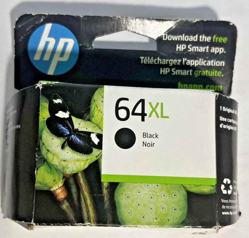 Genuine HP 64XL High Yield Black Ink Cartridge Dated exp 8/2026