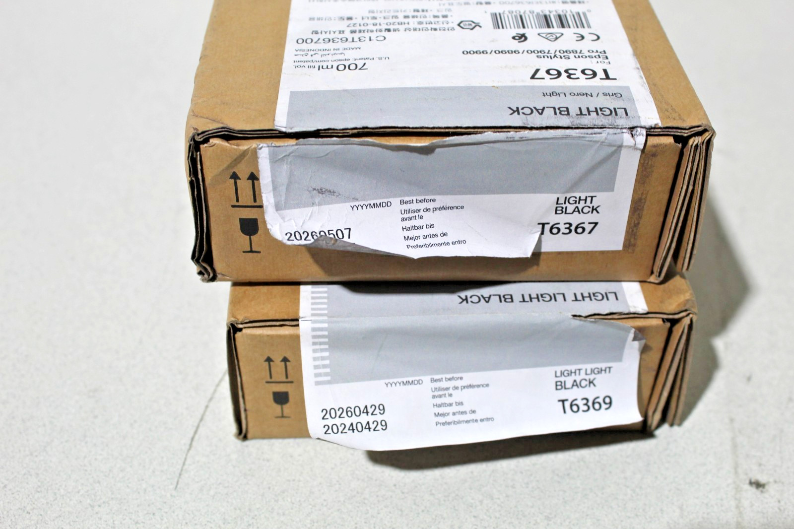 Epson Ink Cartridges for Stylus Pro Sealed ink 8 colors 2026 Expiration dates
