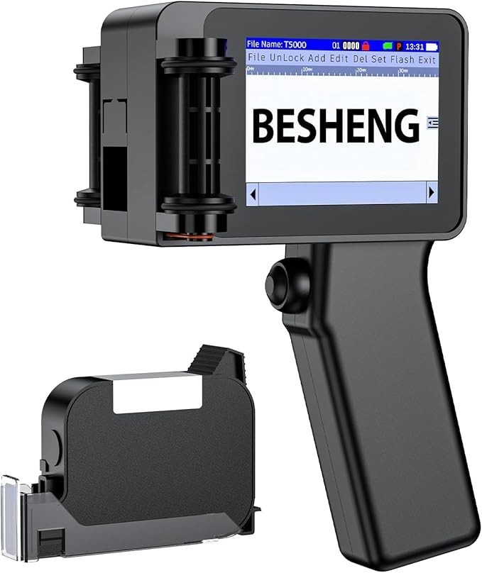 Mini Handheld Inkjet Printer, Inkjet Coder with 0.5 Inch Print Height Batch Code