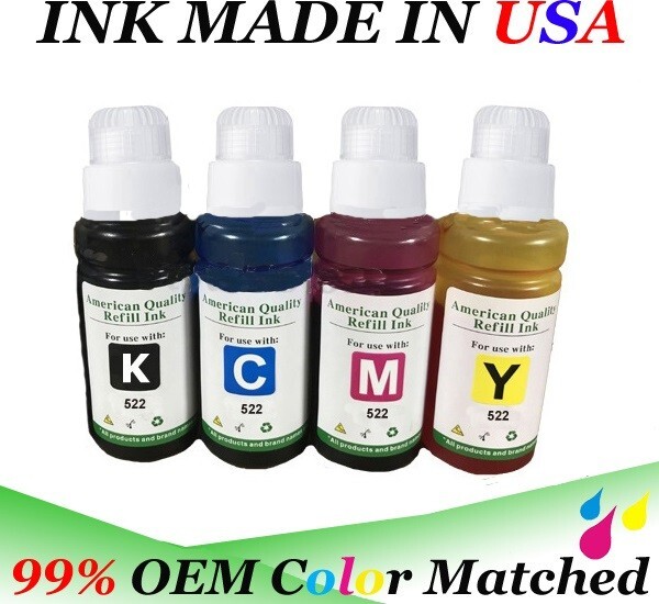 VC Printer Ink Bottle (non-OEM) 522 for ET-2800 ET-2803 ET-2850 ET-4700 ET-4800