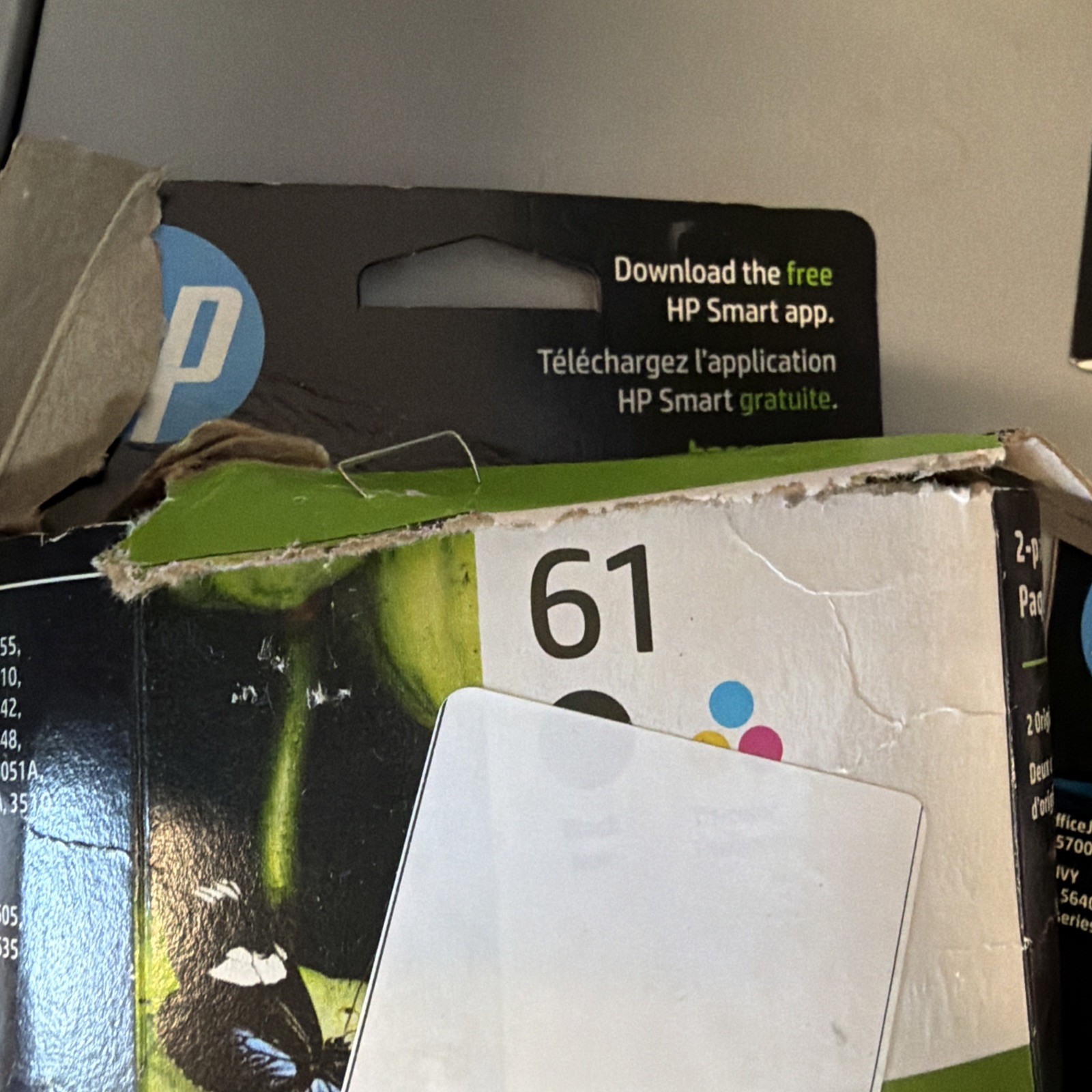 Genuine HP 61 Black and Tri-Color Ink Cartridges Combo Pack – New In Box