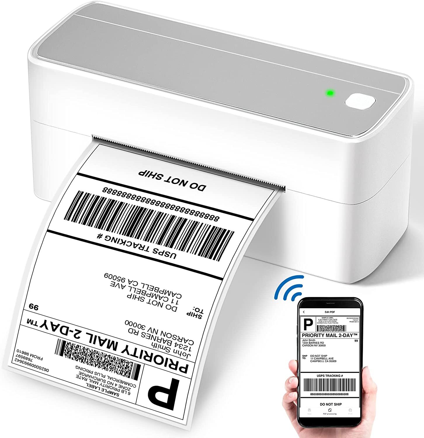 Bluetooth Thermal Shipping Label Printer – Portable Thermal Label Printer for