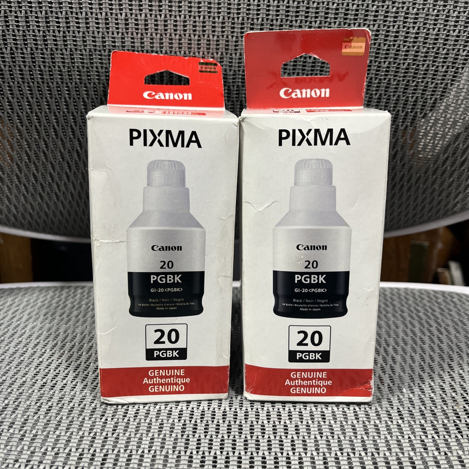 New Genuine Canon GI-20 Black Pigment 2PK Ink Bottle PIXMA G5020