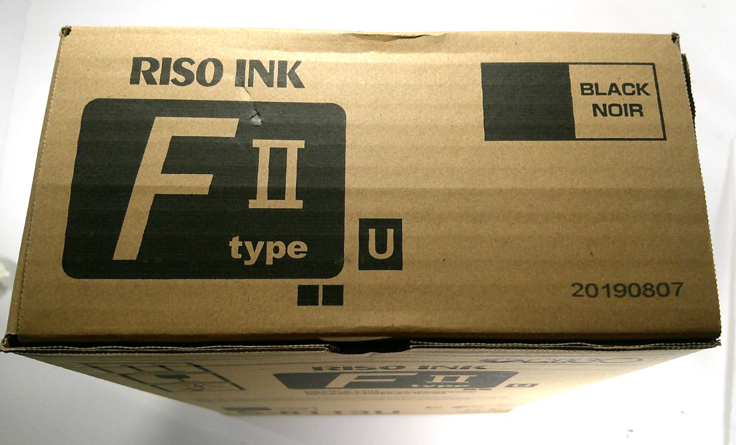 Riso Ink FII Type U S-8113U Black Ink 2 Cartridges New Old Stock