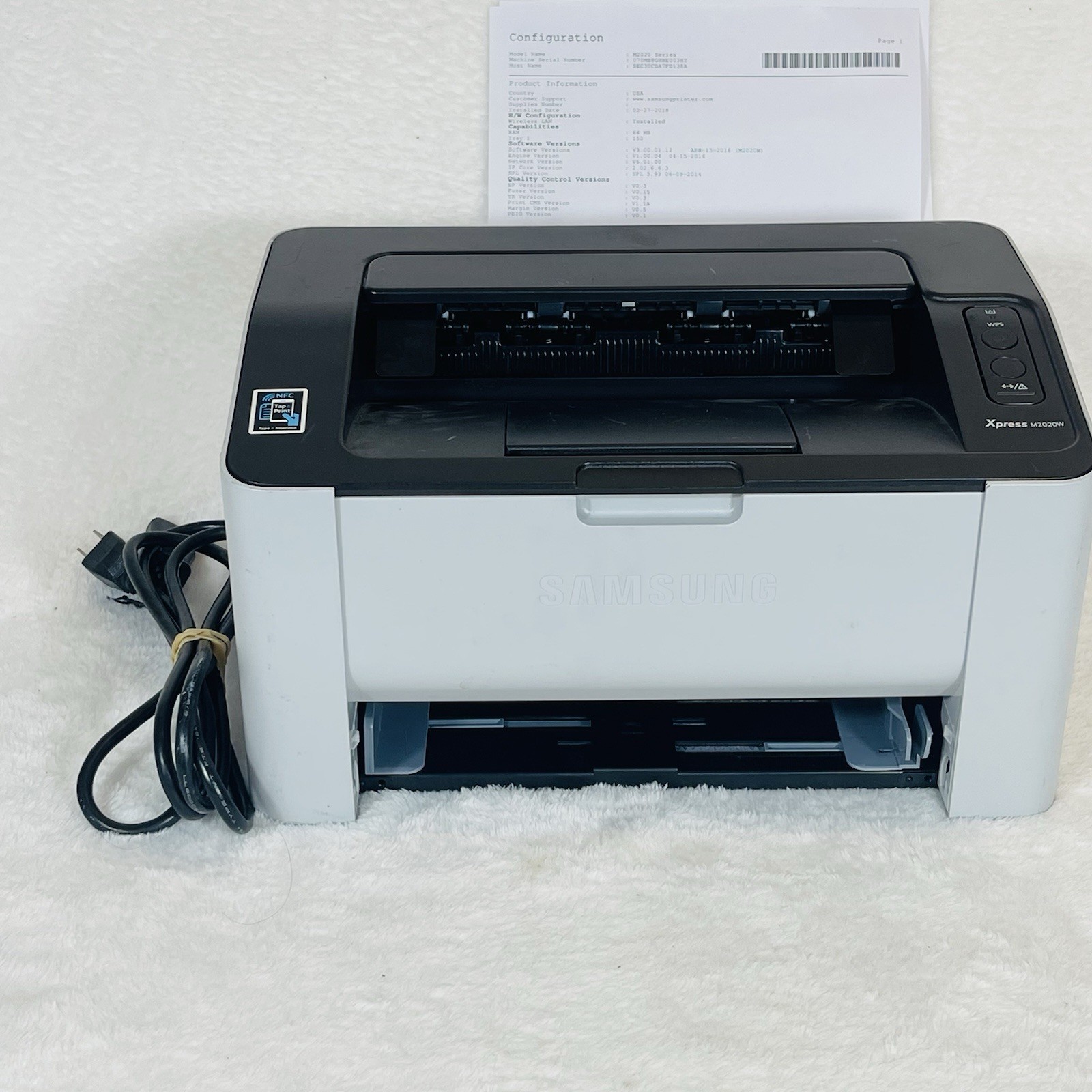 Samsung Xpress M2020W Wireless Mono Laser Printer -Tested Working – Missing Tray