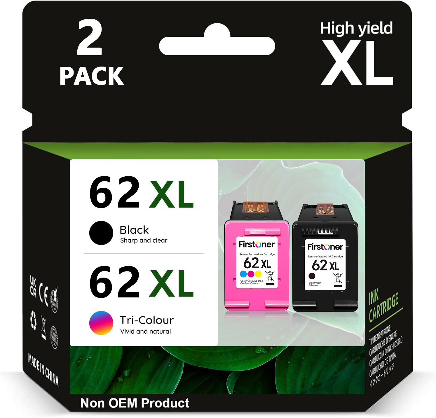 62xl Ink Cartridges Combo For HP Ink 62 xl Envy 7640 5540 5640 5660 5665 Printer