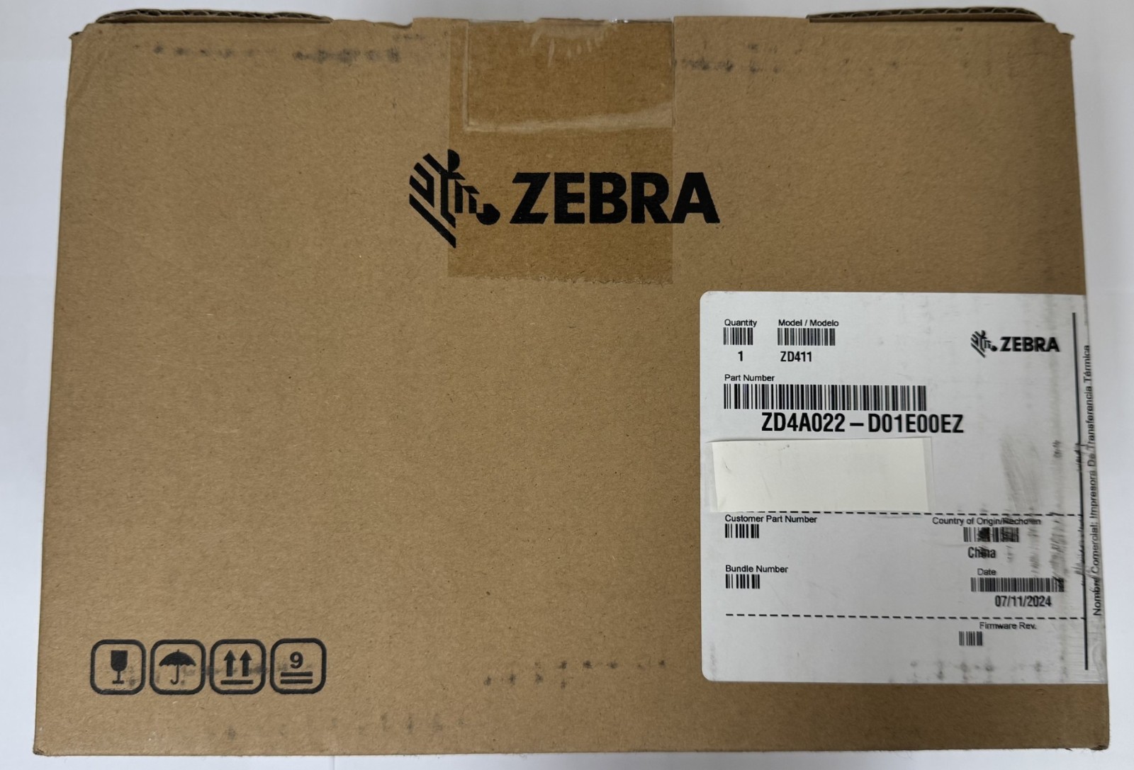 Zebra ZD411 Direct Thermal Barcode Label Receipt Printer USB Bluetooth Ethernet
