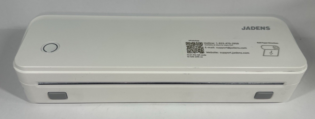 JADENS Wireless Portable Printer for Travel, Bluetooth Thermal Printer, Compact