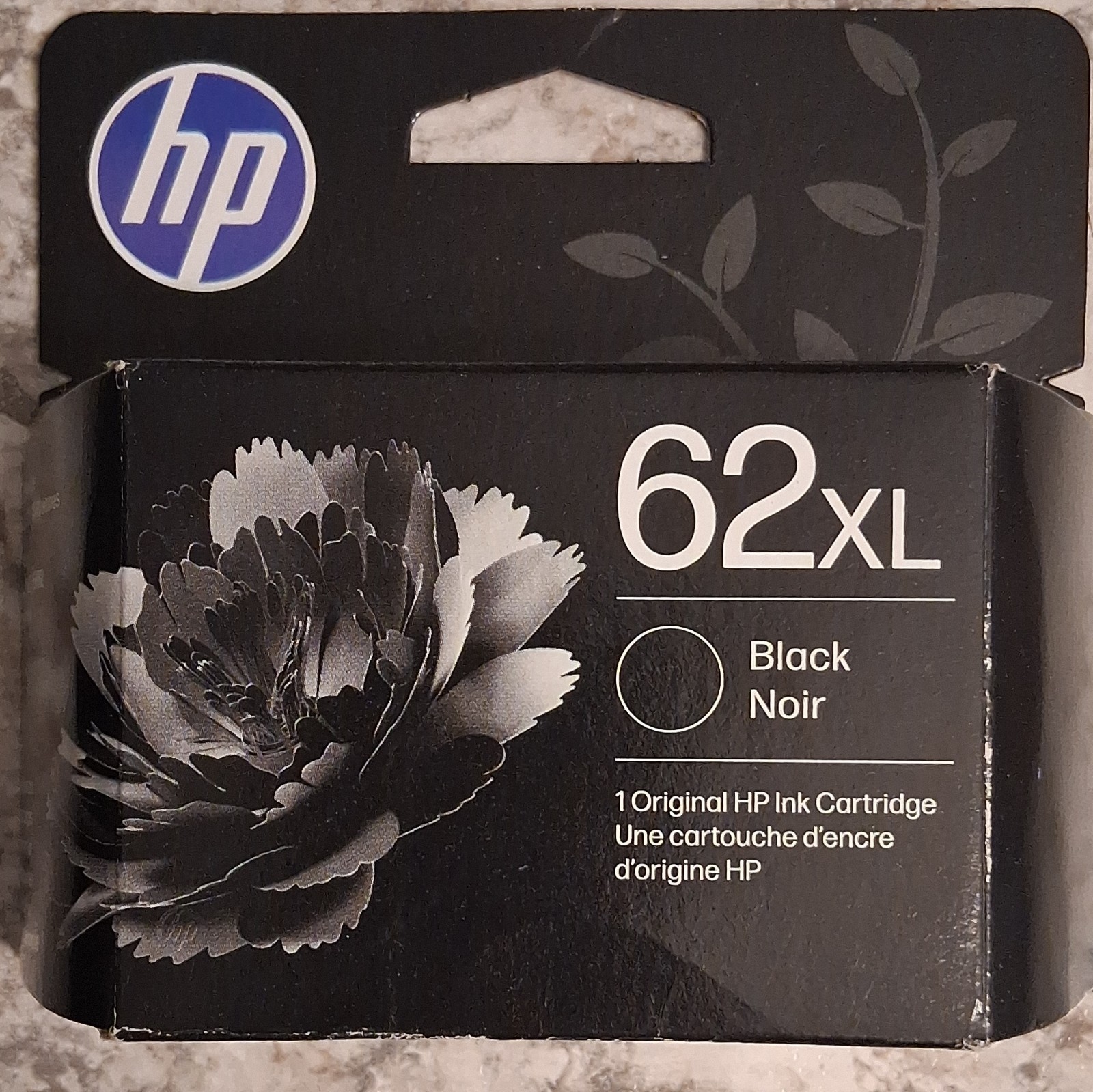 HP 62XL Black Genuine Ink Cartridge EXP. 3-12/27 Factory Sealed. Fast Shipping.