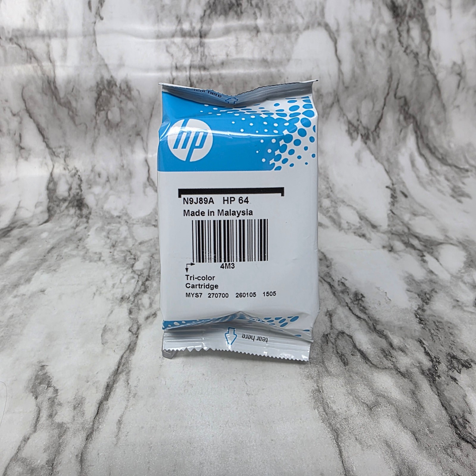 HP 64 Tri-color Printer Ink Cartridge N9J89A Exp 01/2028