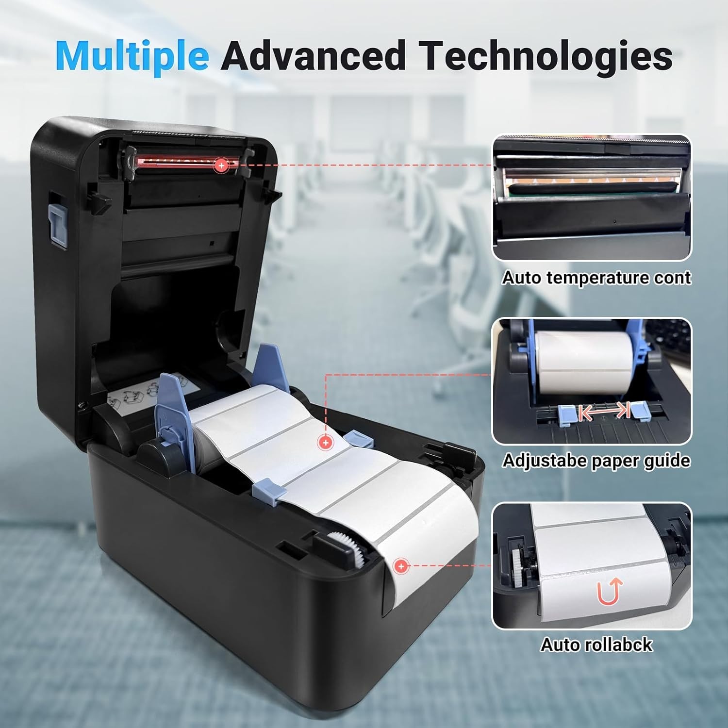 iDPRT Desktop Label Maker Bluetooth Thermal Shipping Label Printer for Shipping