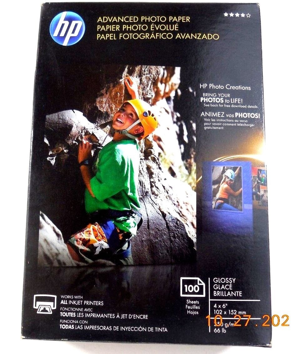 HP Advanced Photo Paper Glossy 4×6 New 10.5mil Q6638A