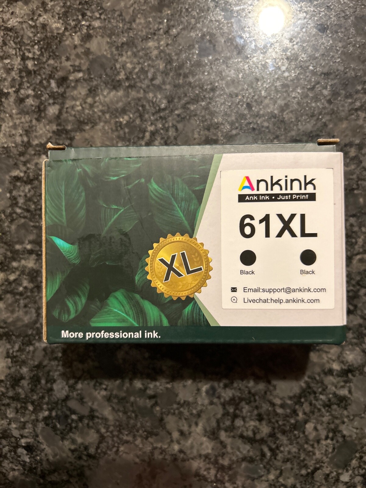 Ankink 61XL 2 black cartridges. One unopened, one used to print 5 pages.