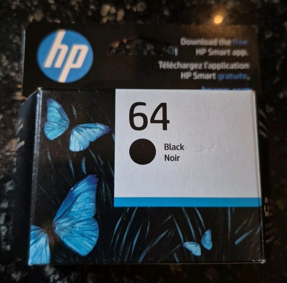 NEW FACTORY SEALED HP 64 BLACK INK CARTRIDGE EXP MAy 2027