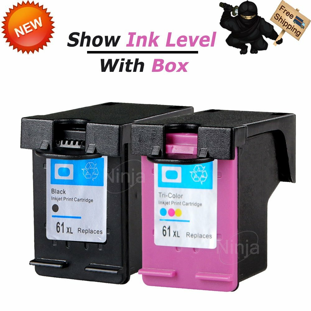 2P #61 XL 61XL Ink Cartridge Set For HP 61 ENVY 4500 4501 4505 5530 5535 Printer