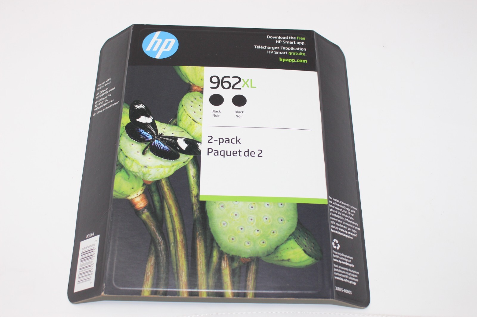 BRAND NEW!! GENUINE HP 962XL (3JB35BN) Black Toner Cartridge – 2 Pack 04/2027+