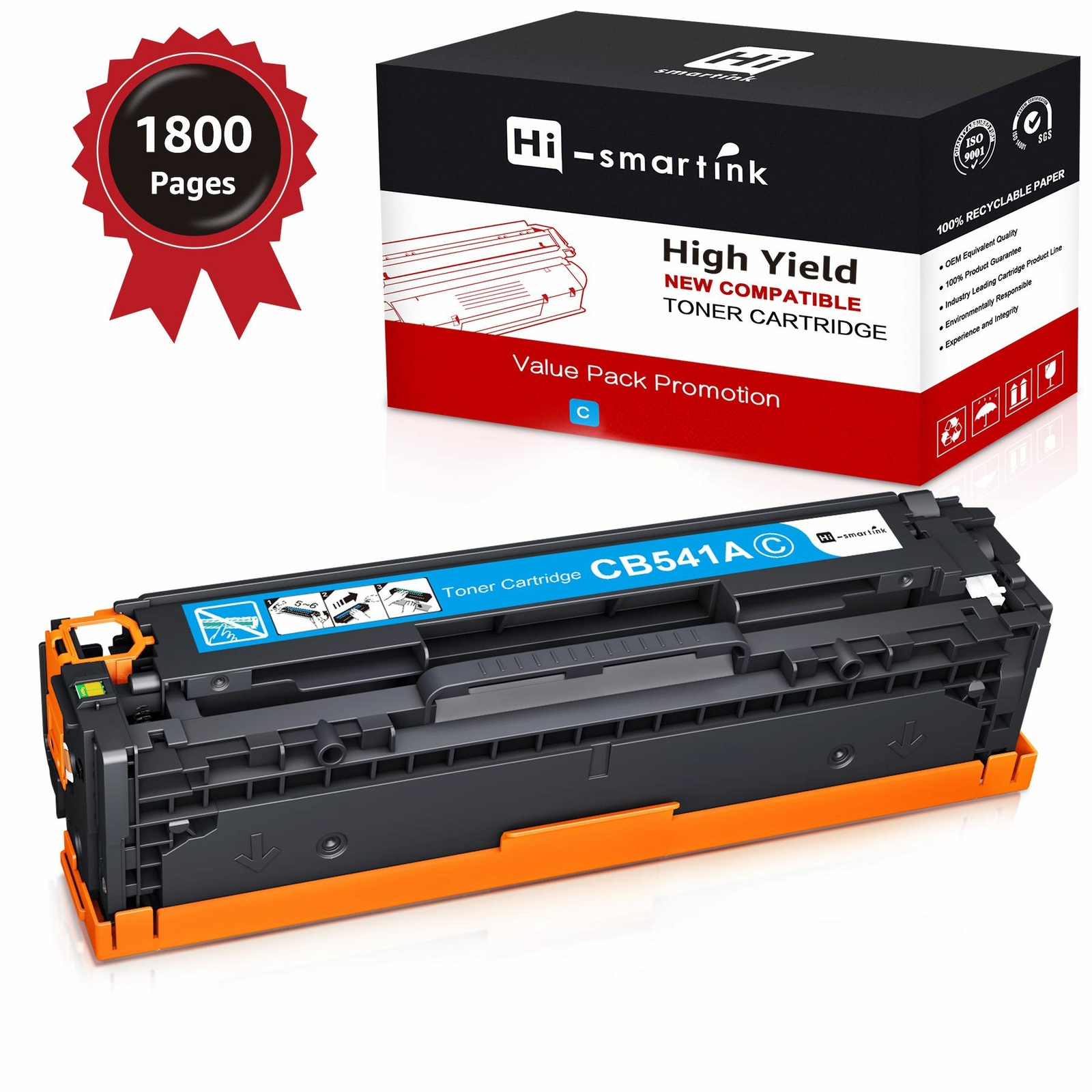 4PK High Yield CB540A Toner Cartridge for HP LaserJet CM1312nfi CP1215 CP1518ni