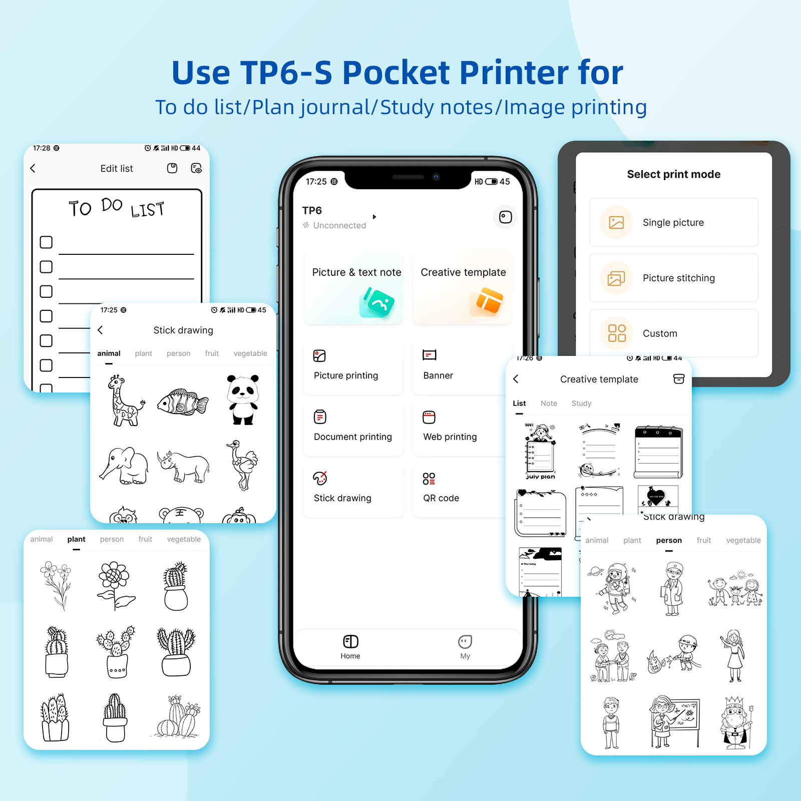 VRETTI Mini Pocket Thermal Printer Wireless Bluetooth Photo Printer