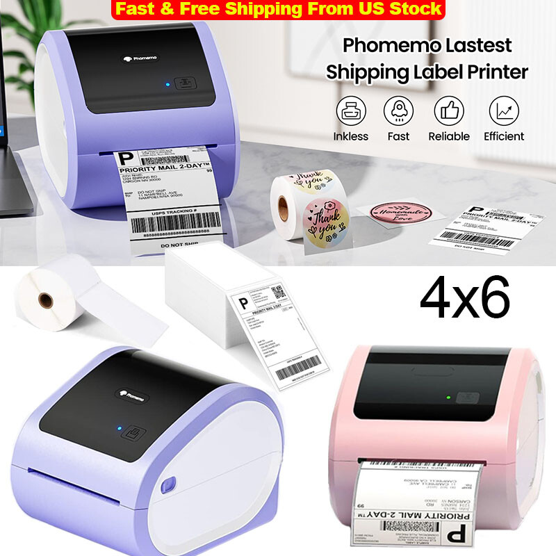 Bluetooth Thermal Label Printer 4×6 Shipping Label Maker for Small Business Lot