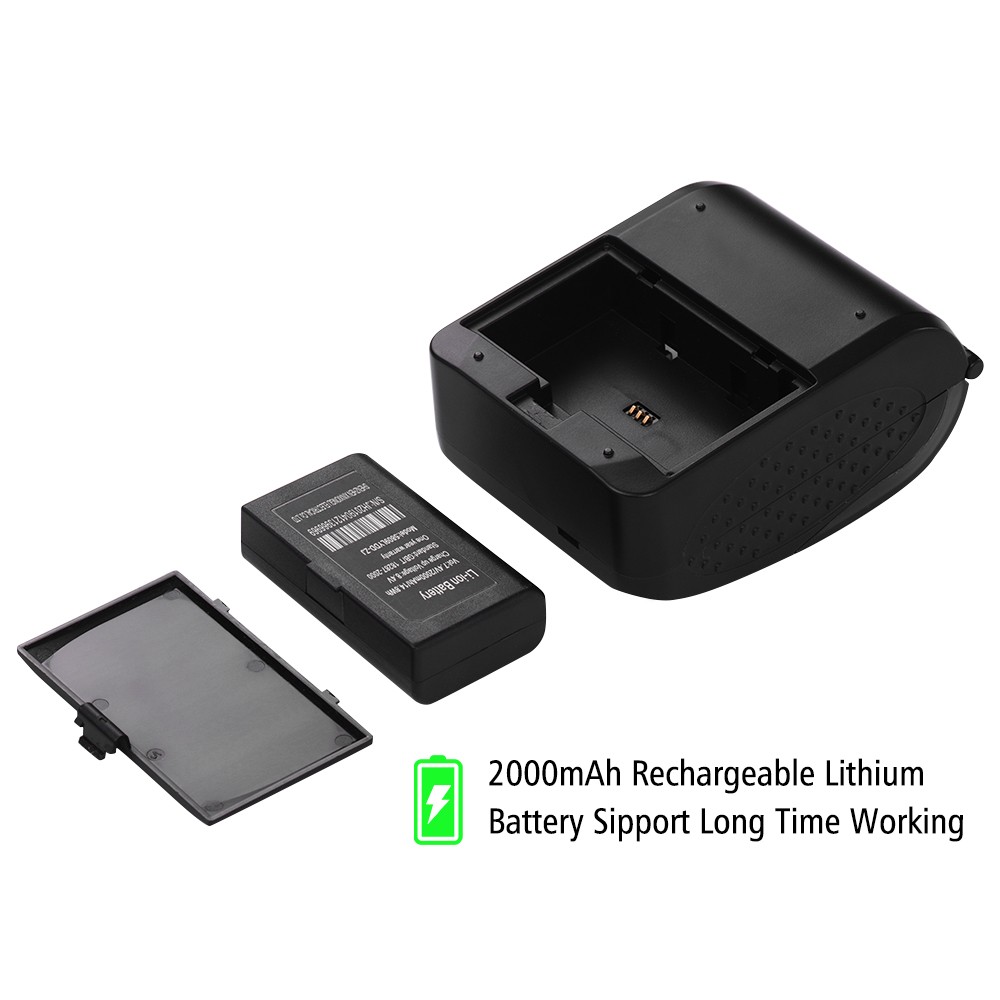 5809DD Portable Mini Thermal Printer Wireless USB Bluetooth 2000mAh Battery