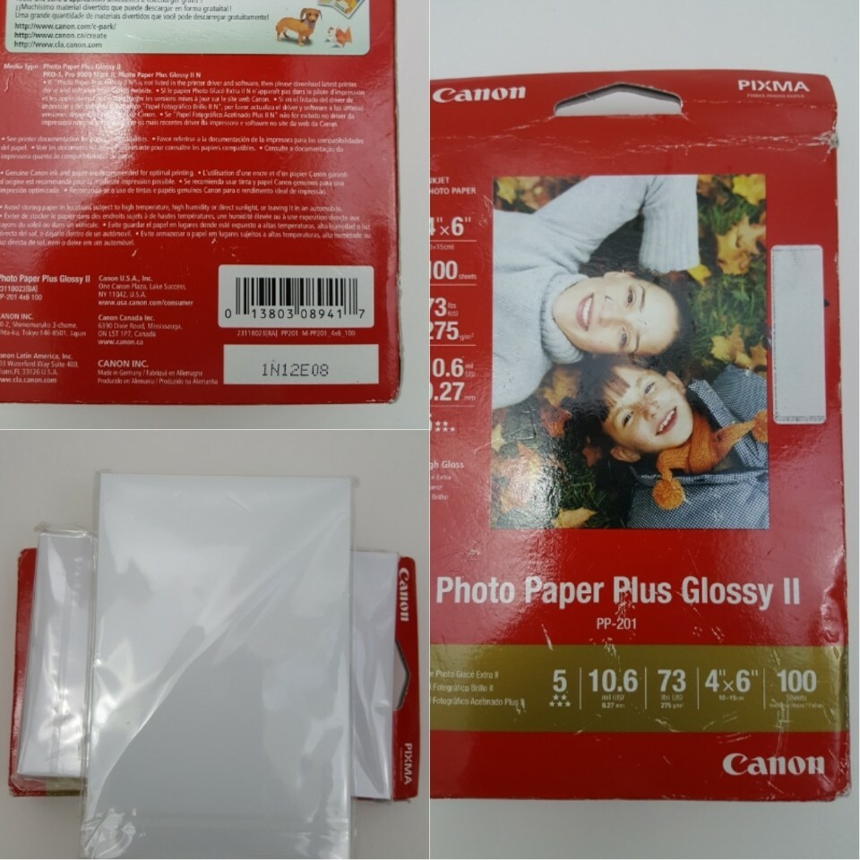 Canon Pixma Photo Paper Plus Glossy II 4″x6″ 100 Sheets 73 lbs Strength