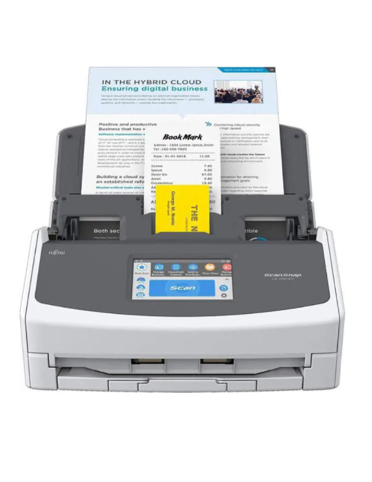 ScanSnap Fujitsu iX1500 Color Duplex Document Scanner Touch Screen for Mac or PC